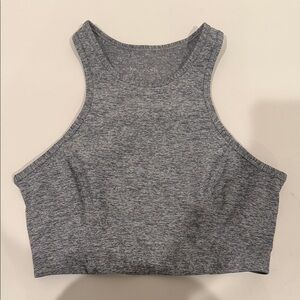 Outdoor voices grey sports bra high neck